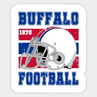 Buffalo Retro Football Sticker